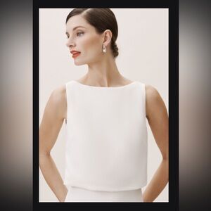 NWT! BHLDN X Amy Kuschel Ivory Sleeveless top (matching set)